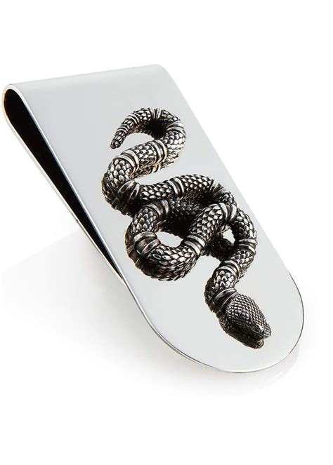 leather money clip gucci|gucci money clip snake.